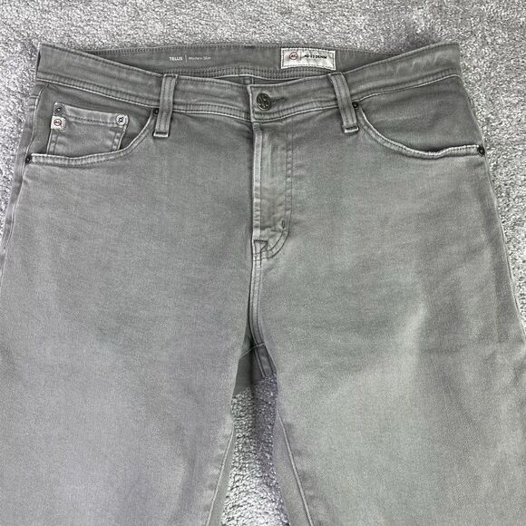 Ag Adriano Goldschmied Tellis Pants Men’s 33X32 Gray Modern Slim Mid-Rise - Picture 2 of 14